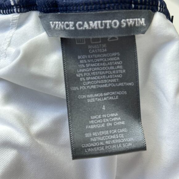 Vince Camuto Wrap-Tie One-Piece Swimsuit 408 Midnight V28770 Women's 4 NWT - Picture 9 of 9